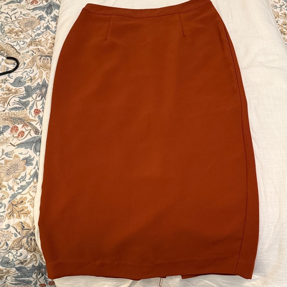 Who What Wear Terracotta Pencil Skirt
